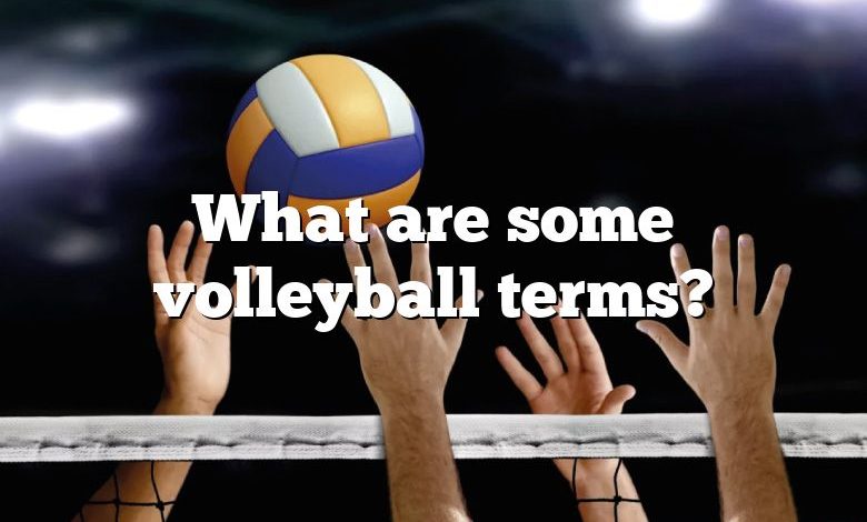 What are some volleyball terms?