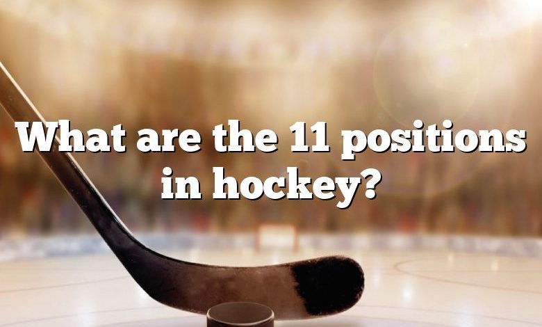 What are the 11 positions in hockey?