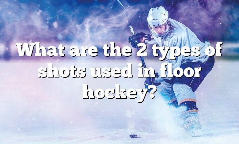 What are the 2 types of shots used in floor hockey?