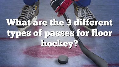What are the 3 different types of passes for floor hockey?