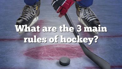 What are the 3 main rules of hockey?