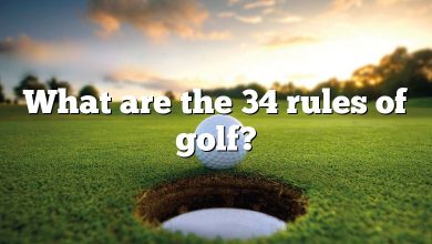 What are the 34 rules of golf?