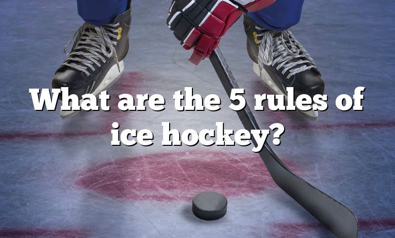 What are the 5 rules of ice hockey?