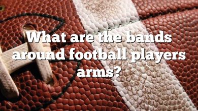 What are the bands around football players arms?