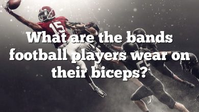 What are the bands football players wear on their biceps?