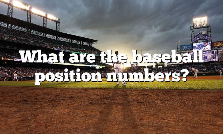 What are the baseball position numbers?