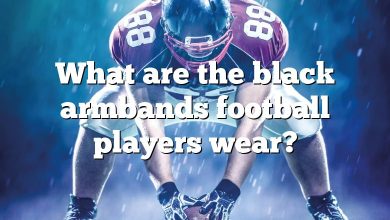 What are the black armbands football players wear?