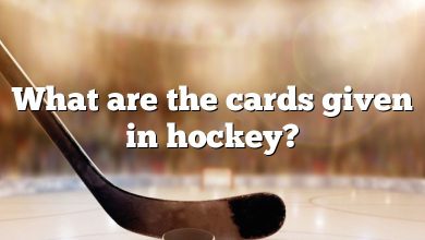 What are the cards given in hockey?