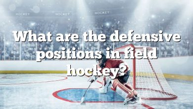 What are the defensive positions in field hockey?