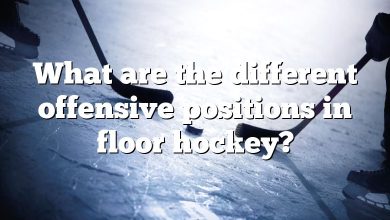 What are the different offensive positions in floor hockey?