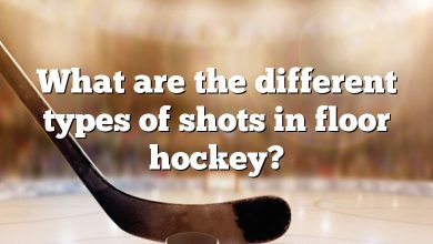What are the different types of shots in floor hockey?