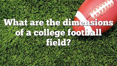 What are the dimensions of a college football field?