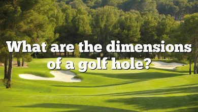 What are the dimensions of a golf hole?