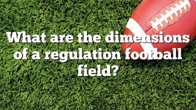 What are the dimensions of a regulation football field?