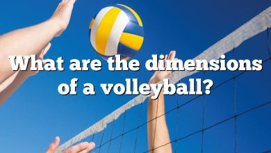 What are the dimensions of a volleyball?