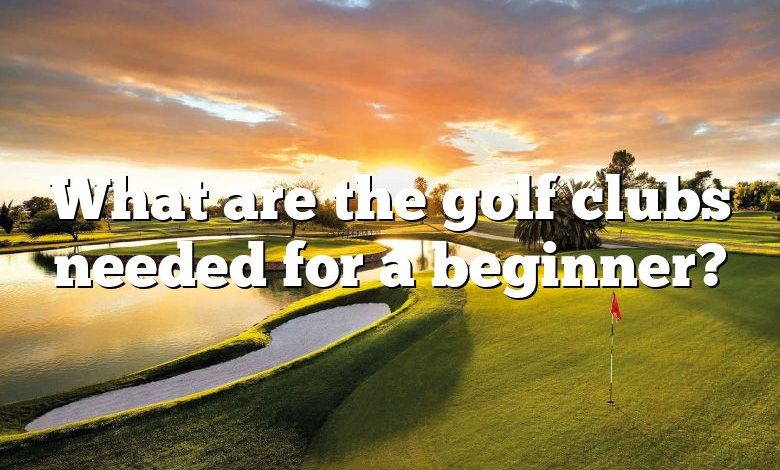 What are the golf clubs needed for a beginner?