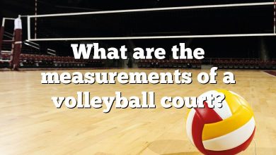 What are the measurements of a volleyball court?