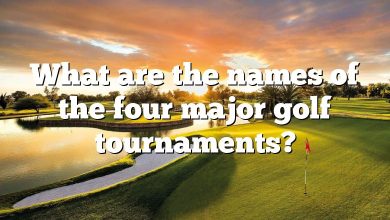What are the names of the four major golf tournaments?