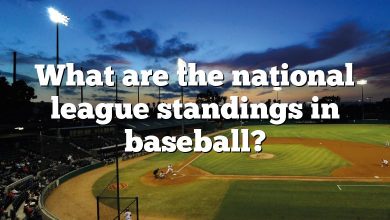 What are the national league standings in baseball?