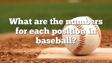 What are the numbers for each position in baseball?