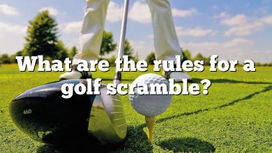 What are the rules for a golf scramble?