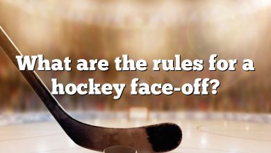 What are the rules for a hockey face-off?