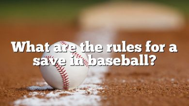 What are the rules for a save in baseball?