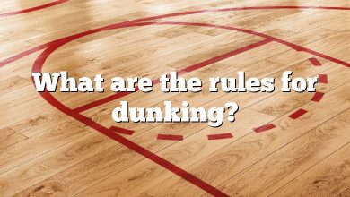 What are the rules for dunking?