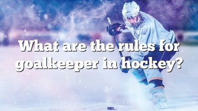 What are the rules for goalkeeper in hockey?