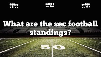 What are the sec football standings?