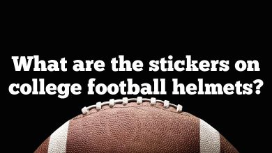What are the stickers on college football helmets?