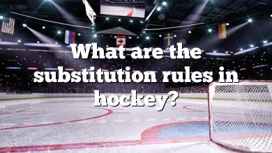 What are the substitution rules in hockey?