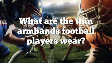 What are the thin armbands football players wear?