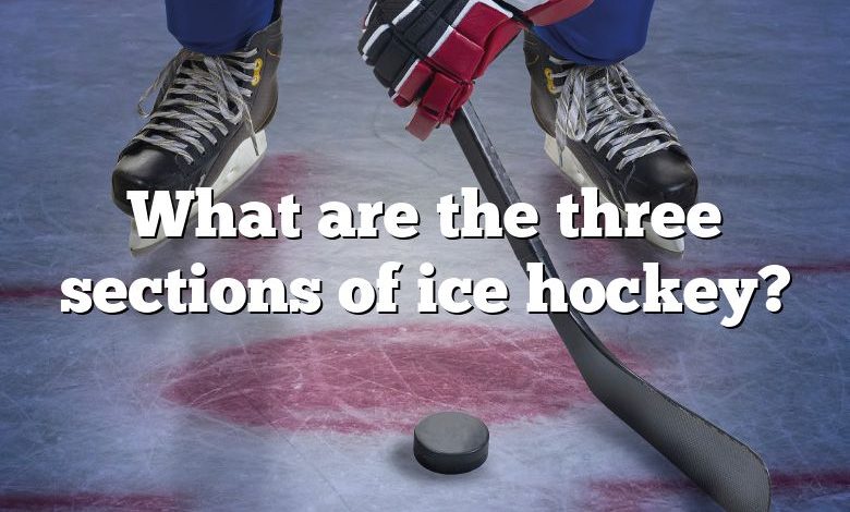 What are the three sections of ice hockey?