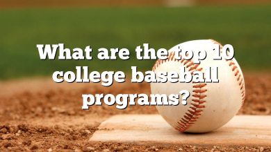 What are the top 10 college baseball programs?