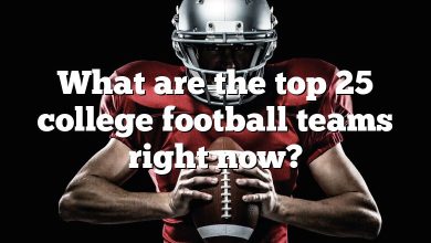 What are the top 25 college football teams right now?