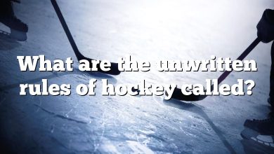 What are the unwritten rules of hockey called?