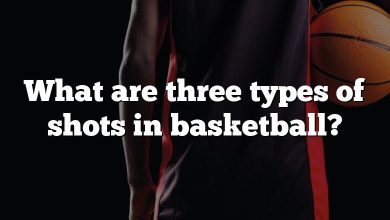 What are three types of shots in basketball?