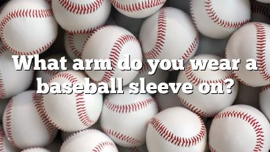 What arm do you wear a baseball sleeve on?