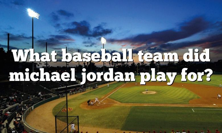 What baseball team did michael jordan play for?