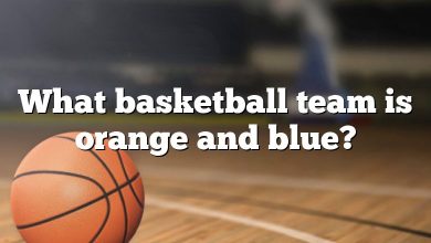 What basketball team is orange and blue?