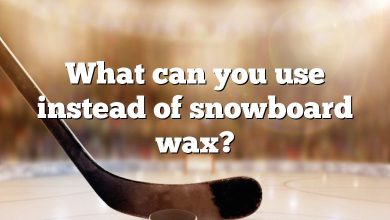 What can you use instead of snowboard wax?