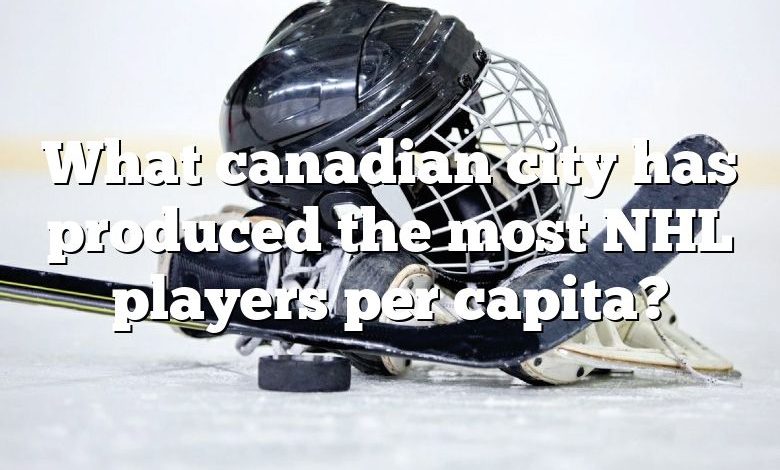 What canadian city has produced the most NHL players per capita?