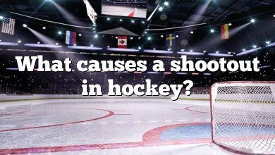 What causes a shootout in hockey?
