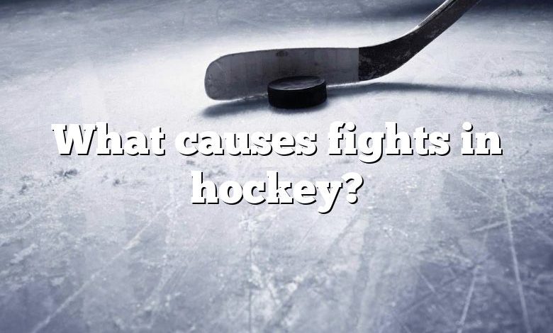 What causes fights in hockey?