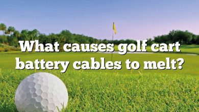 What causes golf cart battery cables to melt?