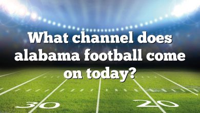 What channel does alabama football come on today?
