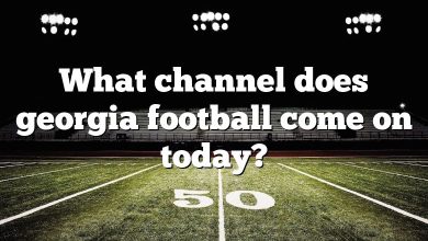 What channel does georgia football come on today?