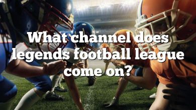 What channel does legends football league come on?