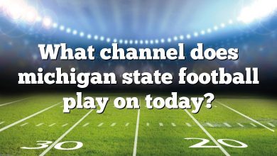 What channel does michigan state football play on today?